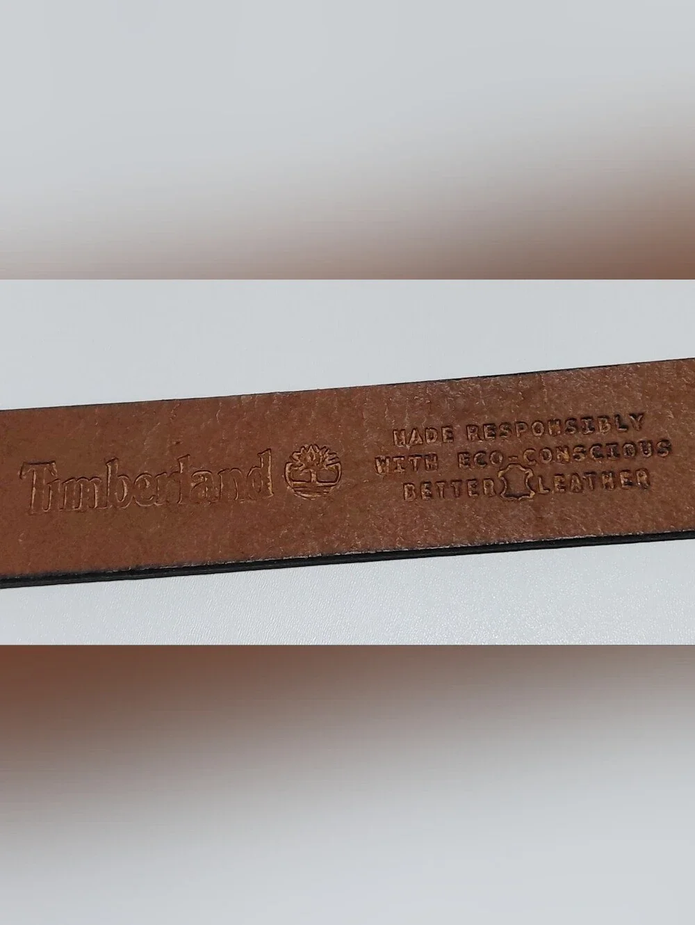 TIMBERLAND Men's Brown Leather Belt Size 44